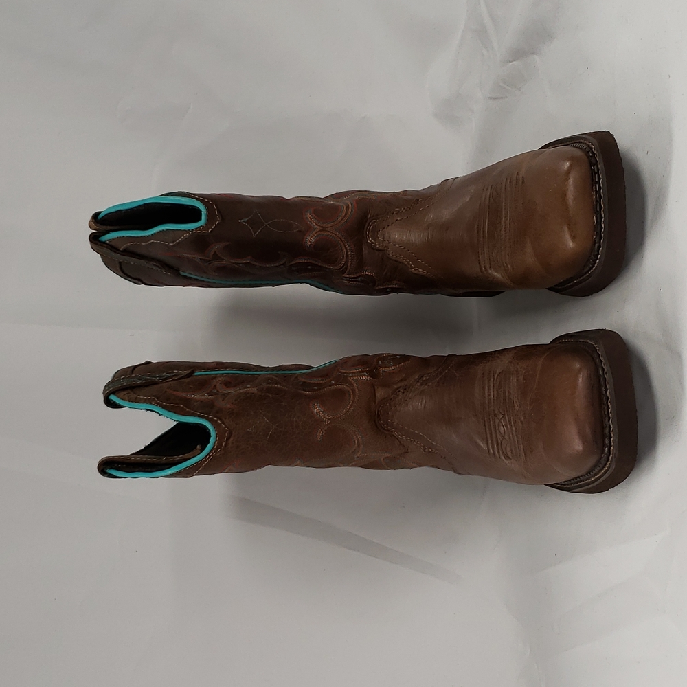 Justin Gypsy Boots Brown/Teal Western Boots 9B